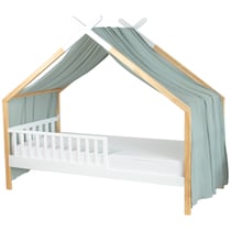 Ciel de lit cabane, toile en gaze de coton, Jeanne