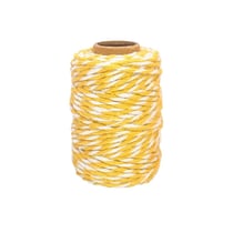 MégaCréa DIY - Ficelle coton bicolore jaune et blanc 25 m x 1,5 mm