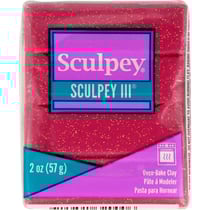 StopPâte III bordeaux pailleté- 57 gr - Sculpey