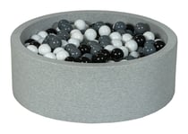 Piscine à balles Aire de jeu + 450 balles noir,blanc,gris - Velinda