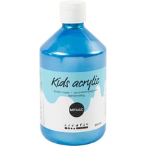 Peinture acrylique métallisée, bleu, 500 ml/ 1 flacon