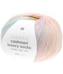 Pelote de Laine à Chaussettes Superba Cashmeri Luxury Socks 4 fils - 100g - Rico Design : Douceur et Luxe pour Vos Pieds 32 Marshmallow