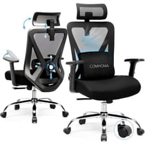 Chaise de bureau ergonomique - Métal - Noir - 50 x 50 x 125 cm