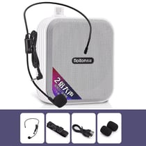 Amplificateur Bluetooth Puissant Avec Microphone Sans Fil Pour Son Clair Blanc YONIS