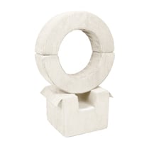 Ensemble de cerceaux 3 blocs crème velours côtelé - Velinda - Marron