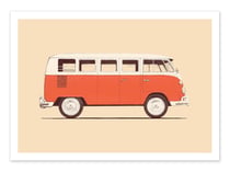 Affiche 30 x 40 cm - Red Van - Florent Bodart