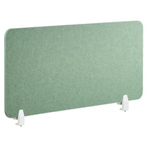 Séparateur de Bureau Vert en PET Acoustique Recouvert de Tissu 120 x 50 cm avec Pinces de Fixation