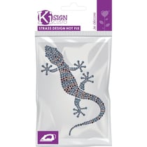 Transfert strass thermocollant Lézard 13 x 9 cm