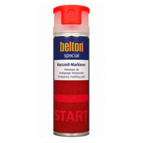 Spray de peinture - Marquage temporaire - Chantier - Rouge - Valve 360° - Belton - 500ml