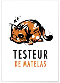 Affiche 'Testeur de matelas' | A3 : 29,7x42cm