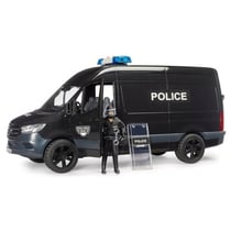 Mb sprinter camion de police forces spéciales + figurine - véhicule policier, intervention - BRUDER