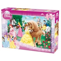Puzzle disney les princesses fond du cheval dans le parc du château 24 pièces - king - 5160b