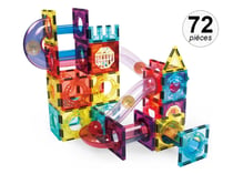 Jeu de construction magnétique - 72 pièces - Tuyaux et billes - Circuit à billes modulable - S - 1001Jouets