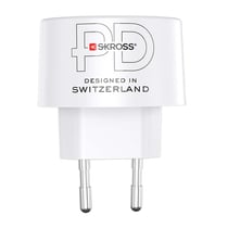 Skross Adaptateur Chargeur Voyage USB et USB-C 65W Power Delivery Europe Blanc