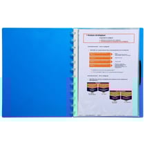 Recharge de 20 pochettes pour protège-documents à anneaux détachables en polypropylène - A4 - Cristal translucide - x 5 - Exacompta