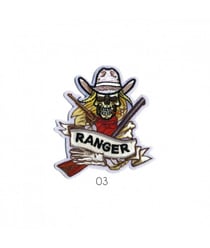 Ecussons Thermocollant Tête de mort 6 X 6,5 cm - Mediac Ranger Violet