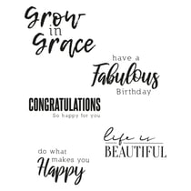 Tampons transparents textes 4- Sizzix