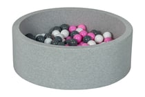Piscine à balles Aire de jeu + 150 balles blanc,rose clair,gris - Velinda