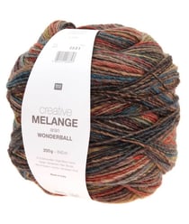 Pelote de laine Creative Melange Aran Wonderball - 200 GR - Rico Design 13 Brun/gris multicolore