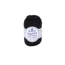 Natura Happy Cotton 3mm 20g Amigurumi et Crochet Col. 775 noir