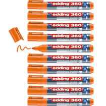 Lot de 10 marqueurs pour tableaux blancs - EDDING - 360 Orange - Pointe 1,5-3 mm