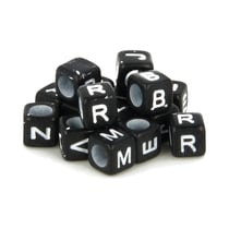 300 PERLES ALPHABET - PLASTIQUE - 6 MM