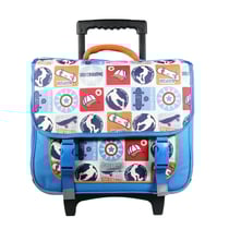 Cartable à roulettes 38 cm Phileas Bleu Skateur - BAGTROTTER