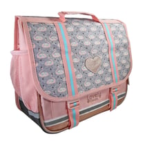 Cartable 38 cm – KIP LOVELY SWAN – Rose – 2 compartiments