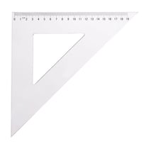 Equerre en plastique - Scolaire - 16 cm - Pour la géométrie - Ulmann