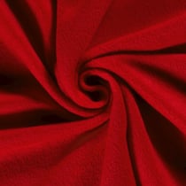 Tissu Polaire uni Rouge