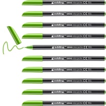 Lot de 10 feutres de coloriage pointe fine 1 mm - EDDING - Vert clair - 1200