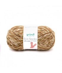 Laine à chaussettes à tricoter ECO SOCKS LIFE COLOR - 100 GR - Grundl - certifiée Oeko-Tex 04 Marron