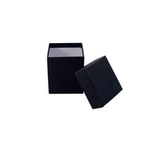 Boîte pour bougie 75x75x90mm noire