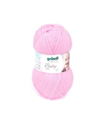 Fil layette à tricoter BABY UNI - Grundl - certifiée Oeko-Tex 07 Rose