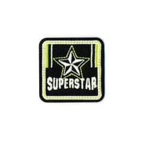 Lot de 3 écussons thermocollants luminescent superstar noir 45mm x45mm