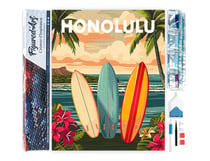 Diamond Painting Broderie Diamant Figured’Art 40x50cm toile entière roulée avec diamants carrés - Affiche de voyage Honolulu