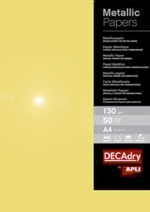 Papier métallisé or A4 130 g 50 feuilles