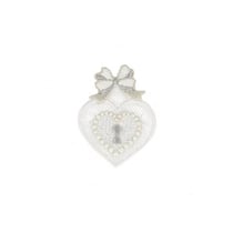 Lot de 3 écussons thermocollants Cœur avec serrure 4cm x 3cm