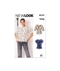 Patron New Look 6753 - Top de 34 à 44 (FR) taille n°FR 34-44