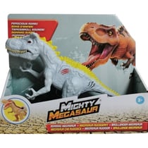 Dinosaure t-rex gris rugissant avec bléssure - dino mégasaur mighty avec sons - 22 cm de long - dragon-i toys