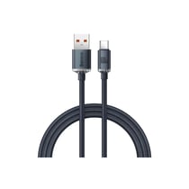 Baseus Câble USB-C vers USB-A 100W Série Crystal Shine Charge et Synchronisation 1,2m Noir