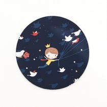 Tapis De Souris Rond 22cm Série Fruits Pastèque Accessoire Bureau 2 PCS Bleu 2 YONIS