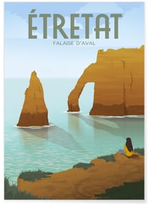 Affiche Étretat | A3 : 29,7x42cm