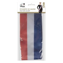 Echarpe de maire - France - Déguisement - Bleu, blanc, rouge - 8cmx2m