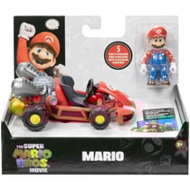 Coffret super mario bros : kart + mario : figurine articule super mario 6 cm - figurine nintendo