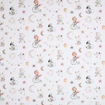 Tissu Coton imprimé Animaux Circus sur fond Blanc - Au mètre