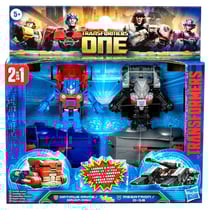 Ensemble de figurines Transformers One Optimus Prime vs Megatron