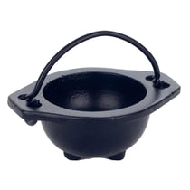 Chaudron noir brûle-Encens en fonte