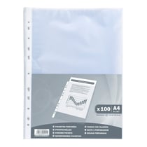 100 pochettes perforées grainées A4 - Exacompta