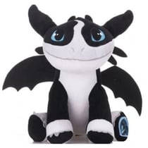 Peluche tonerre dragon noir 40 cm - peluche licence dragons